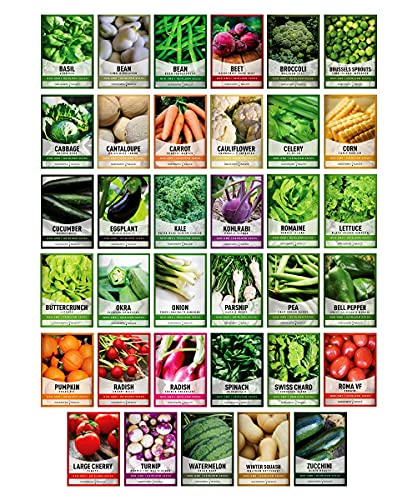 Survival Vegetable Seeds Garden Kit Over 16,000 Seeds Non-GMO and ...