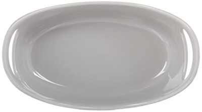 Rachael Ray Ceramics Bubble and Brown Oval Baker Set, 2-Piece, Light Sea Salt Gray - - Image 4
