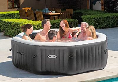 INTEX 28437EP PureSpa Bubble Deluxe Spa Set: Includes Energy Efficient Spa Cover – 140 Bubble Jets – Octagonal Design – 6 Person Capacity – 83" x 83" x 28" - Image 3