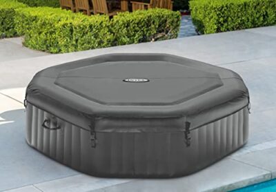 INTEX 28437EP PureSpa Bubble Deluxe Spa Set: Includes Energy Efficient Spa Cover – 140 Bubble Jets – Octagonal Design – 6 Person Capacity – 83" x 83" x 28" - Image 4