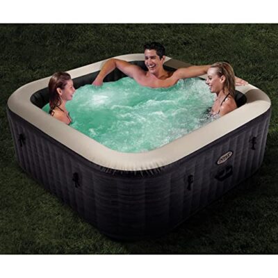INTEX 28449EP PureSpa Greystone Deluxe Spa Set: Includes Energy Efficient Spa Cover and Wireless Control Panel – Spa Control App – Built-in FastFill Inflation System – 4 Person Capacity – 69" x 28" - Image 3