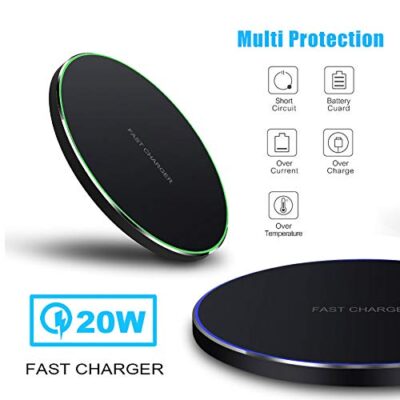 Fast Wireless Charger,20W Max Wireless Charging Pad Compatible with iPhone 14/15/13/12/SE/11/11 Pro/XS Max/XR/X/8,AirPods;FDGAO Wireless Charge Mat for Samsung Galaxy S23/S22/Note,Pixel/LG G8 7 - Image 5