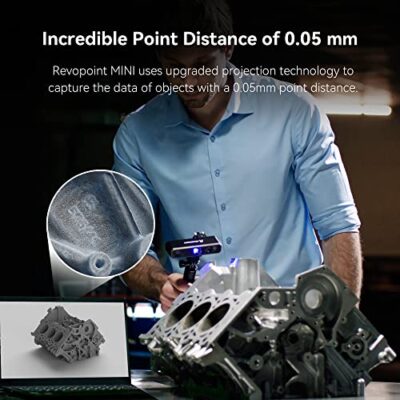 Revopoint Mini 3D Scanner for 3D Printing Handheld, Up to 0.02 mm Precision, Industrial Blue Light, Portable 3D Model Scanner for Dental, Jewelry and Small Objects - Standard - Image 6