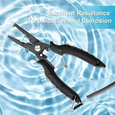 Fishing Pliers, Stainless Steel Fishing Tools, Multifunctional Fishing Accessories, Split Ring Pliers, Fishing Line Cutter, Fishing Pliers Saltwater With Sheath and Lanyard, Fishing Gifts for Men - Image 5