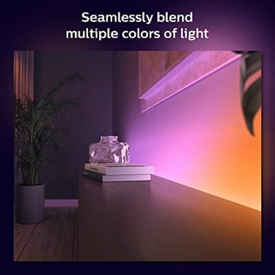 Philips Hue Bluetooth Gradient Ambiance Smart Lightstrip 2m/6ft Base Kit, White,570556 & Gradient LightStrip 65" (Sync with TV, Music and Gaming), Hue Hub & Hue Sync Box Required - Image 4
