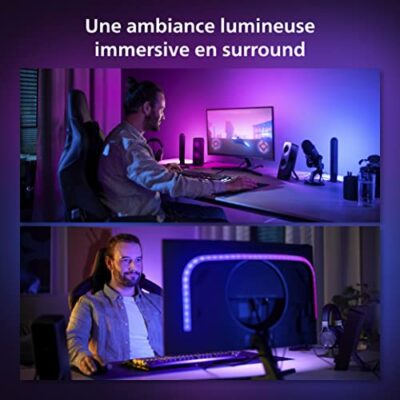 Philips Hue Play Gradient PC Lightstrip [for 32-34 Inch Screens] LED Smart Lighting. Sync for Entertainment, Gaming and Media - Image 5