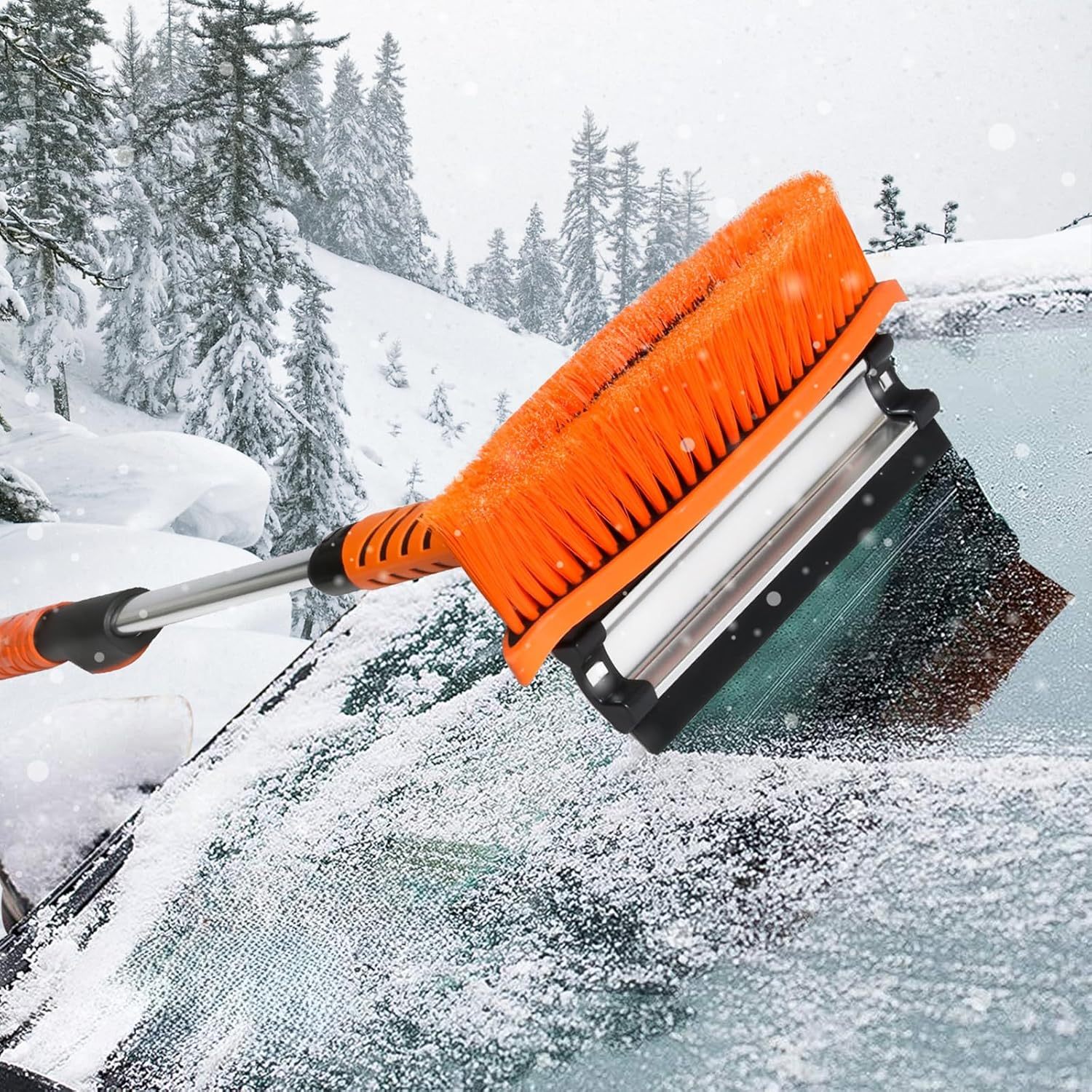 Vivicreate Extendable Snow Brush for Car Emergency, Ice Scrapers for Car Windshield Combo Kit with 270° Pivoting Head, 5-in-1 Snow Removal Tool with Snow Shovel Snow Scraper for Car, Truck, SUV, Winter Car Kit,Car Emergency - Image 5