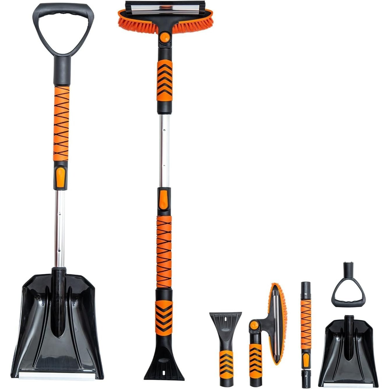Vivicreate Extendable Snow Brush for Car Emergency, Ice Scrapers for Car Windshield Combo Kit with 270° Pivoting Head, 5-in-1 Snow Removal Tool with Snow Shovel Snow Scraper for Car, Truck, SUV, Winter Car Kit,Car Emergency - Image 6