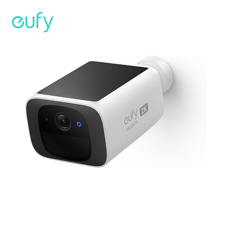 eufy Security SoloCam S220, Solar Security Camera, Wireless Outdoor Camera, Yard Firm Continuous Power, 2K Resolution, Wireless, 2.4 GHz Wi-Fi, No Monthly Fee, HomeBase 3 Compatible (Refurbished)