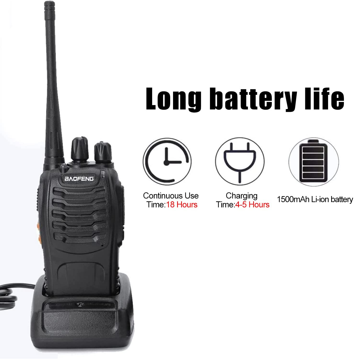 2pcs BAOFENG BF-888S UHF 400-480MHz Amateur Radio Walkie Talkies, 2-Way Handheld Two-Way Radios with, Portable FM/PM Transmission for Adults, Hiking, Camping, Emergency Radio, Boat Radio, Handheld Radio Pouch