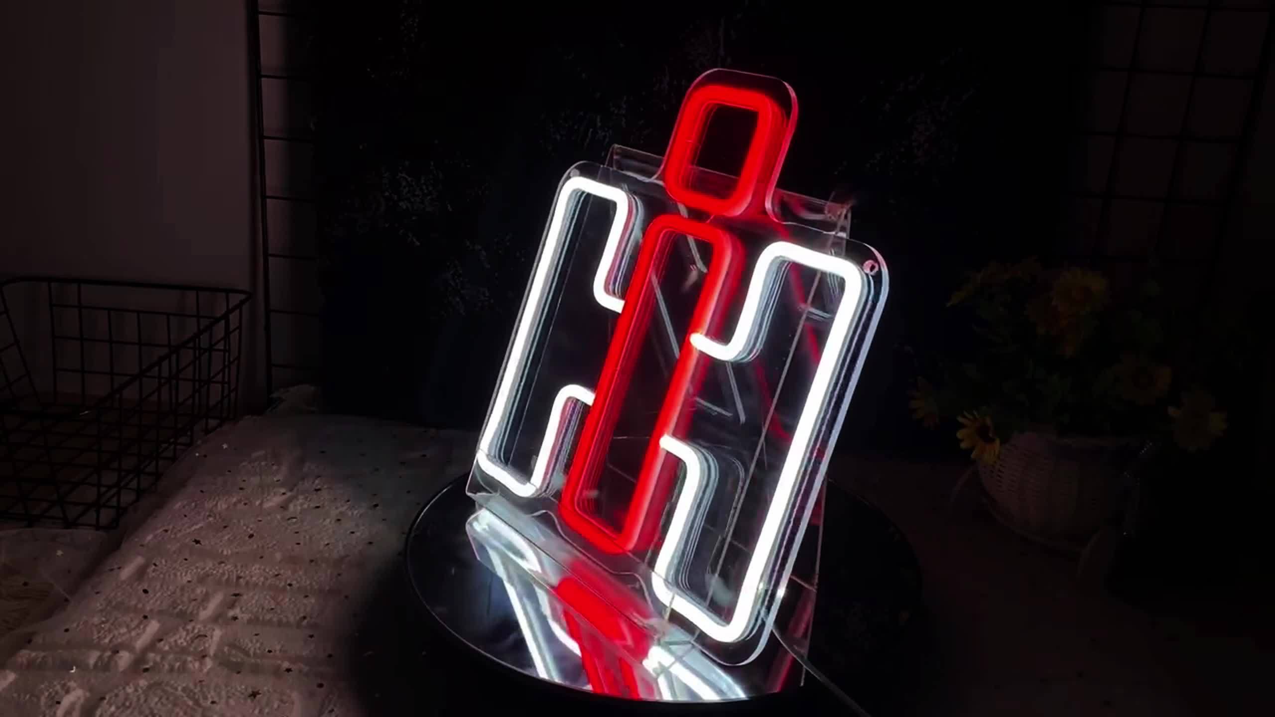 1pc Dimmable Neon Sign - USB Powered, Red & White Farmall Tractor Light, Ideal for Man Cave, Bar, Bedroom, Yard Firm - Image 6