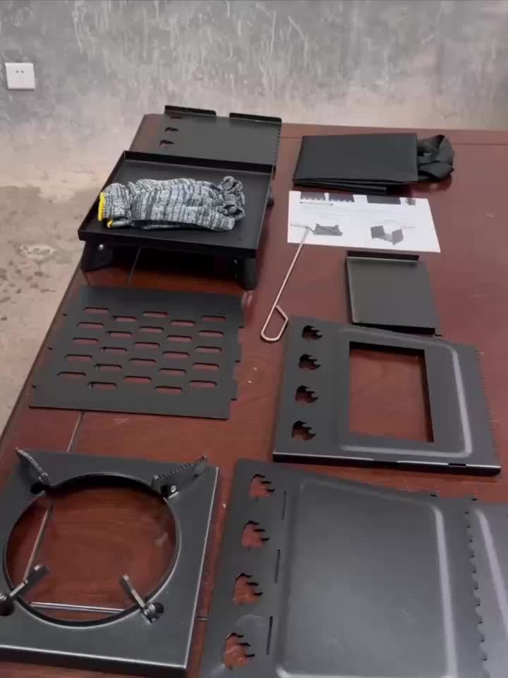 Essential Portable Campfire Stove - Yard Firm Heavy-Duty Outdoor Fire Stove with Vent and Sturdy Legs, Suitable for Camping, Hiking, Picnics, and BBQ - Compatible with Firewood/Charcoal, Wood Camp Stove - Image 12