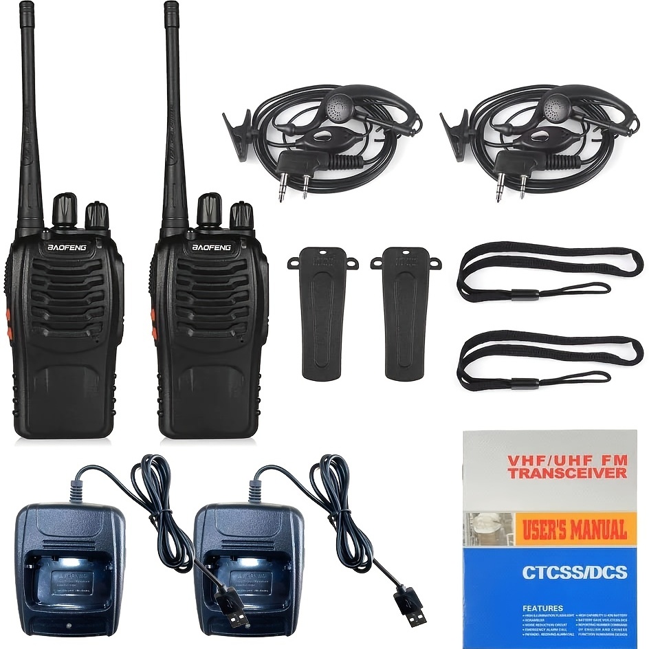 2pcs BAOFENG BF-888S UHF 400-480MHz Amateur Radio Walkie Talkies, 2-Way Handheld Two-Way Radios with, Portable FM/PM Transmission for Adults, Hiking, Camping, Emergency Radio, Boat Radio, Handheld Radio Pouch - Image 5