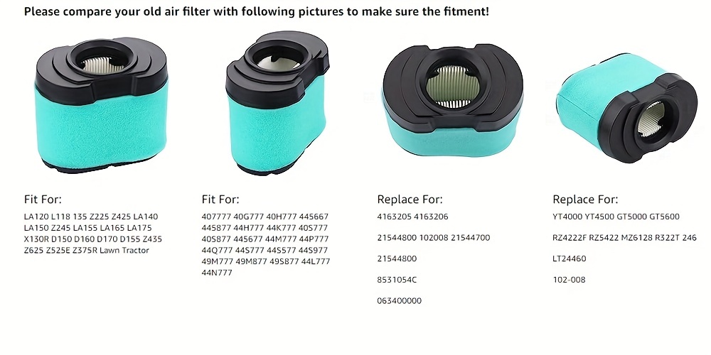 TOPPARK Air Filter and Oil Filter Kit for Briggs & Stratton Extended Life Series Engines, Gasoline-Powered Trapezoidal Replacement Part, Compatible with LA165 D160 D170 Z245 Lawn Mowers - Includes Air Filter #792105 and Oil Filters #696854, #492932S, #492932, #795890