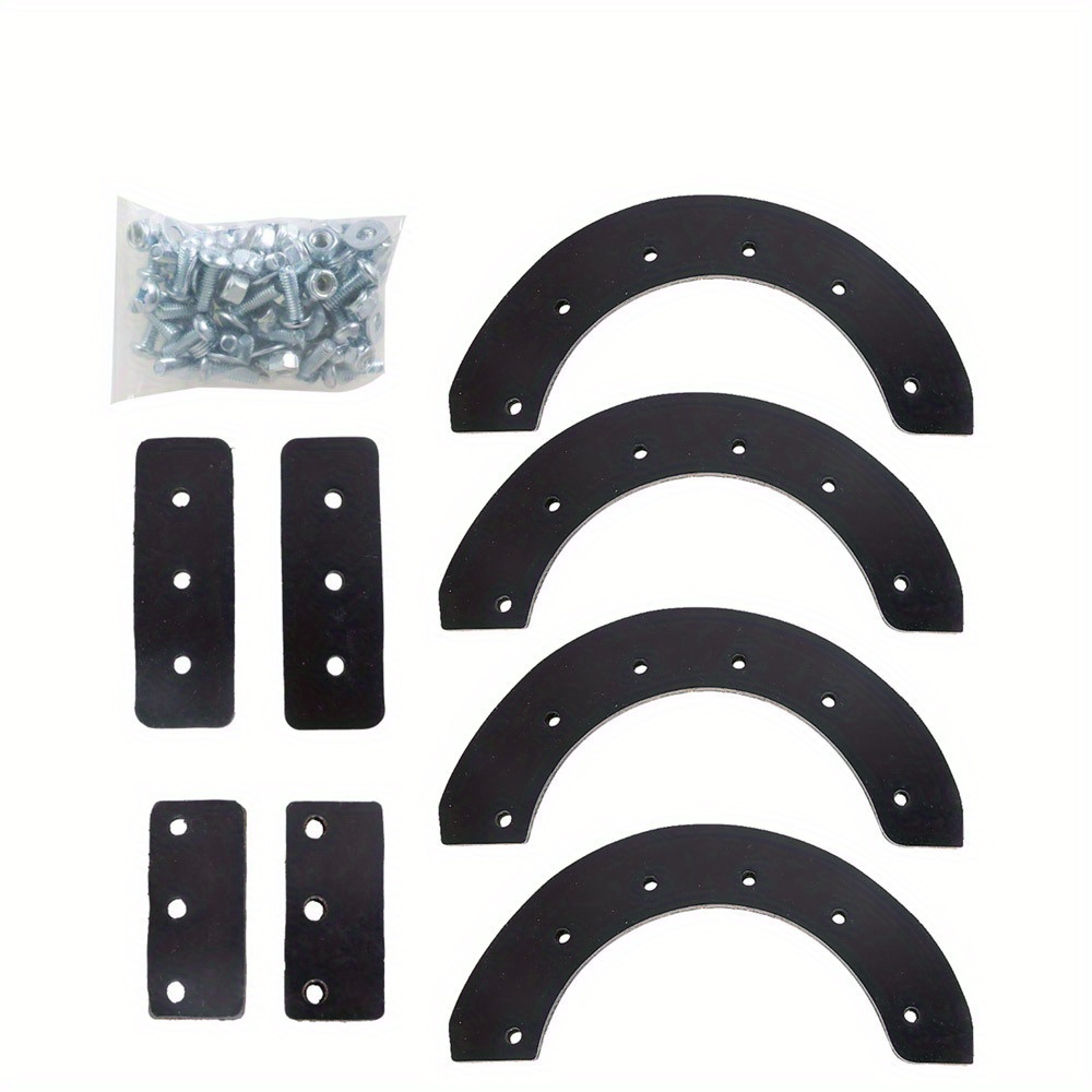 Snowthrower Paddle Replacement Kit - Fits Snapper, Craftsman & Noma Models - Includes 4 Square & 4 Half-Round Paddles with Yard Firm Hardware
