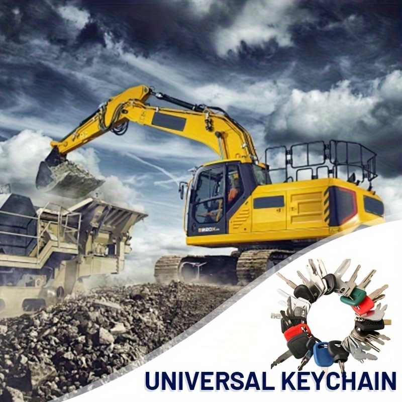 [Master Key Set] Durable Iron Master Key Set with Rings | Yard Firm High-Quality, Compatible with Kobelco, Case, Cat, Deere, Kubota, HYUNDAI, Doosan, JCB, Genie, VolVo, Manitou, Hitachi, New Holland, Sany, Sumitimo, Komatsu, JLG, Clark