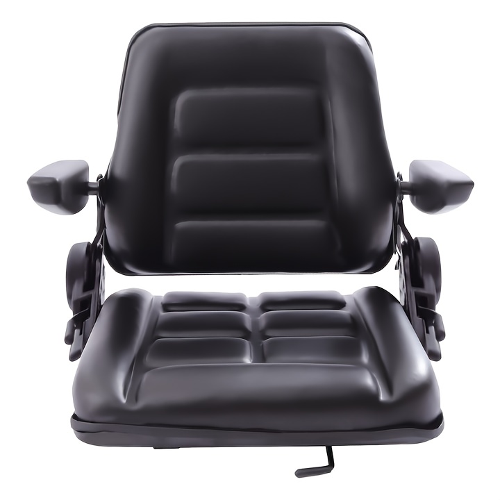 Heavy Duty Tractor Seat with Suspension - Foldable Armrests, 175° Adjustable High Back Cushion, Non-Slip Base - Compatible with Farm Tractors, Lawn Mowers, Construction Equipment - All-Weather PVC Construction - Professional Agricultural Machinery Driver'S Seat, Outdoor Work Chair, Ergonomic Design, Durable Cushioning, Reinforced Support, Outdoor Workers, Equipment Operators, Garden Tractor Seat, Lawn Tractor Seat Cover, Lawn Tractor Accessorie, Universal Tractor Seat, Riding Lawn