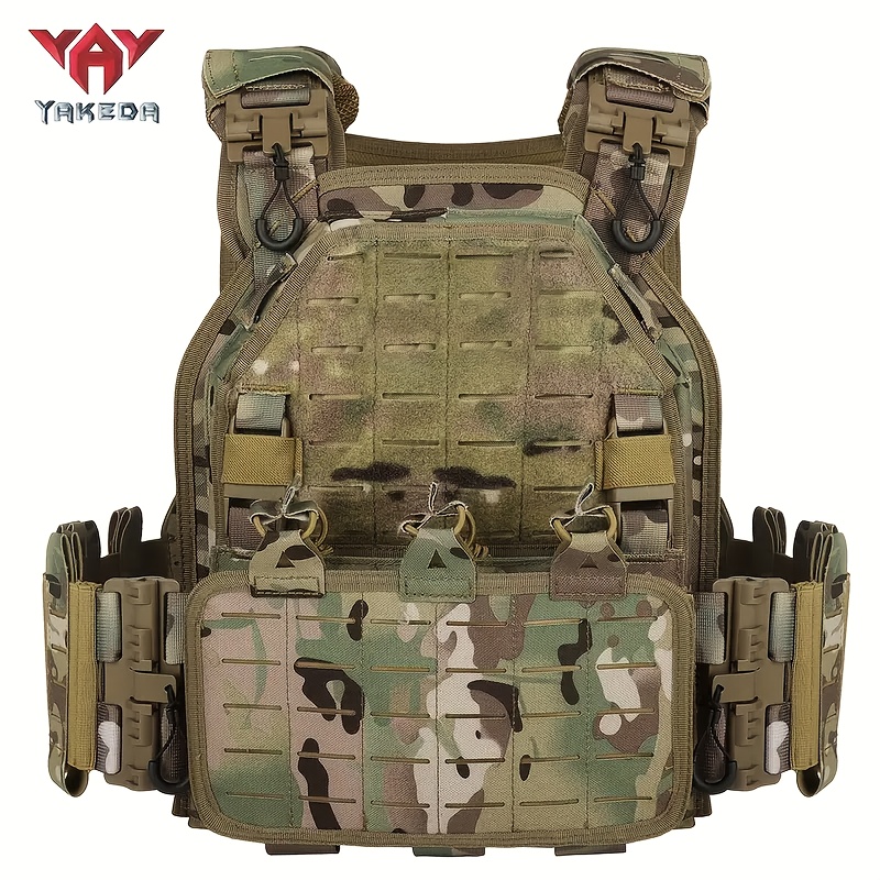 YAKEDA Adjustable Lightweight Tactical Vest With Quick-Release Buckle, Durable & Wear-Resistant For Outdoor, Hunting, Training