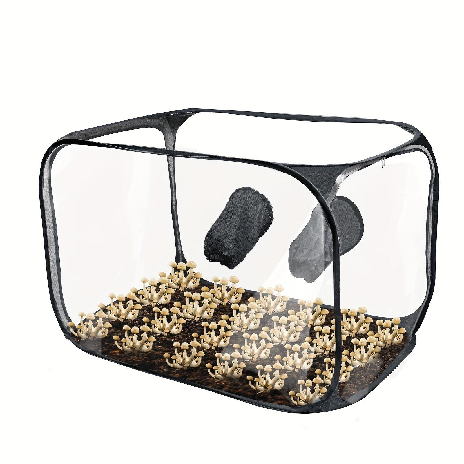 1pc PVC Mushroom Growing Still Air Box, Yard Firm Portable Foldable Pop Up Mushroom Grow Tent, Mushroom Growing Container - Image 3