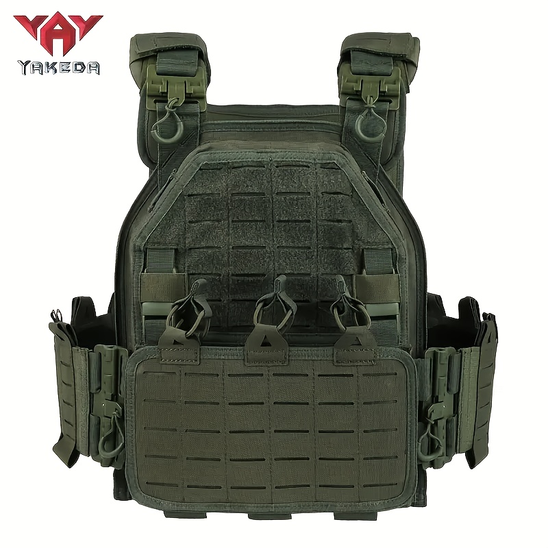 YAKEDA Adjustable Lightweight Tactical Vest With Quick-Release Buckle, Durable & Wear-Resistant For Outdoor, Hunting, Training