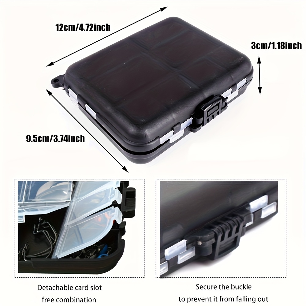 140pcs JSFUN Fishing Tackle Kit - Stainless Steel Swivels & Snaps with Floats, Assorted Shapes, Durable Black Box for Anglers, Includes 2 Swivels, 2 Floats, 2 Snaps, and 2 Hooks, Fishing Gear Essentials|Compact Storage Box|Durable Construction, Fishing Tackle Box
