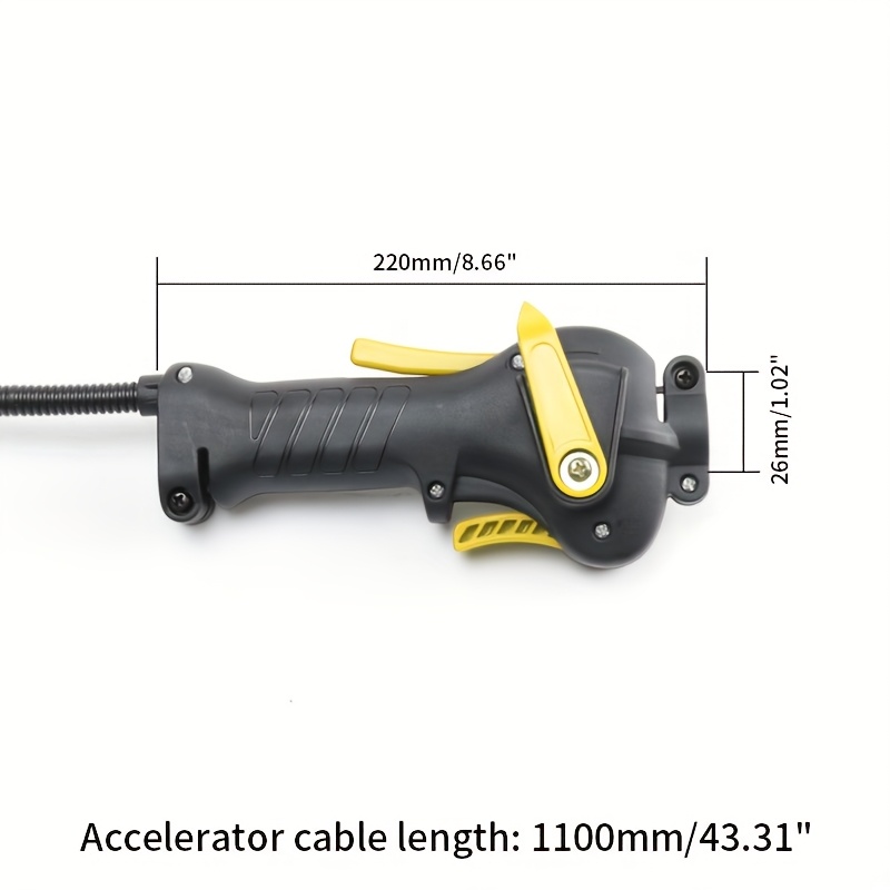 Lawnmower Handle Switch Suitable for Backpack 26mm Diameter Control Bar with Throttle Trigger Cable and Throttle Grip Garden Power Tool Accessories, Lawnmower Parts
