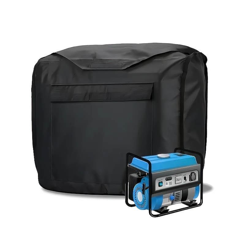 Portable Generator Cover - Durable Fabric with Drawstring Closure, Yard Firm Black Protective Case for Outdoor Power Tools, All-Weather Storage Solution, Secure Generator Storage | Functional Design | Cover