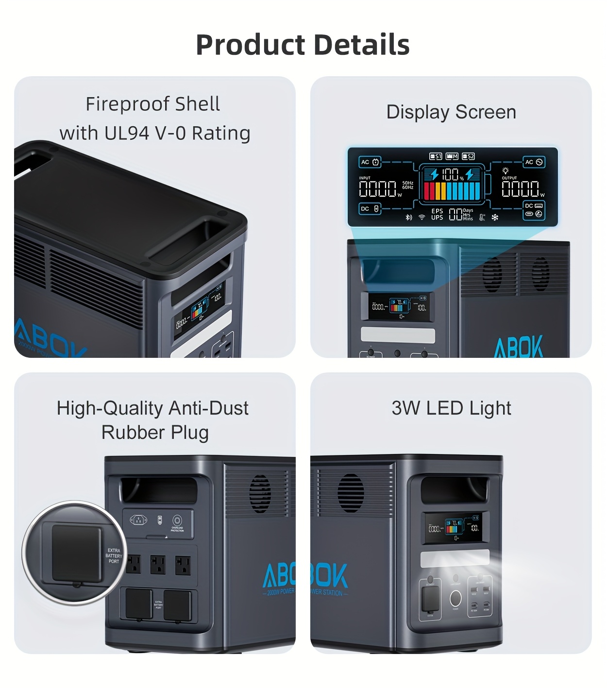2000W/1536Wh Portable Power Station with Solar Panel - Pure Sine Wave UPS Backup, Solar- Generator, AC/USB/PD Outlets, & Lithium for RV, Camping, Emergency - Heavy-Duty Outdoor Solar Generator