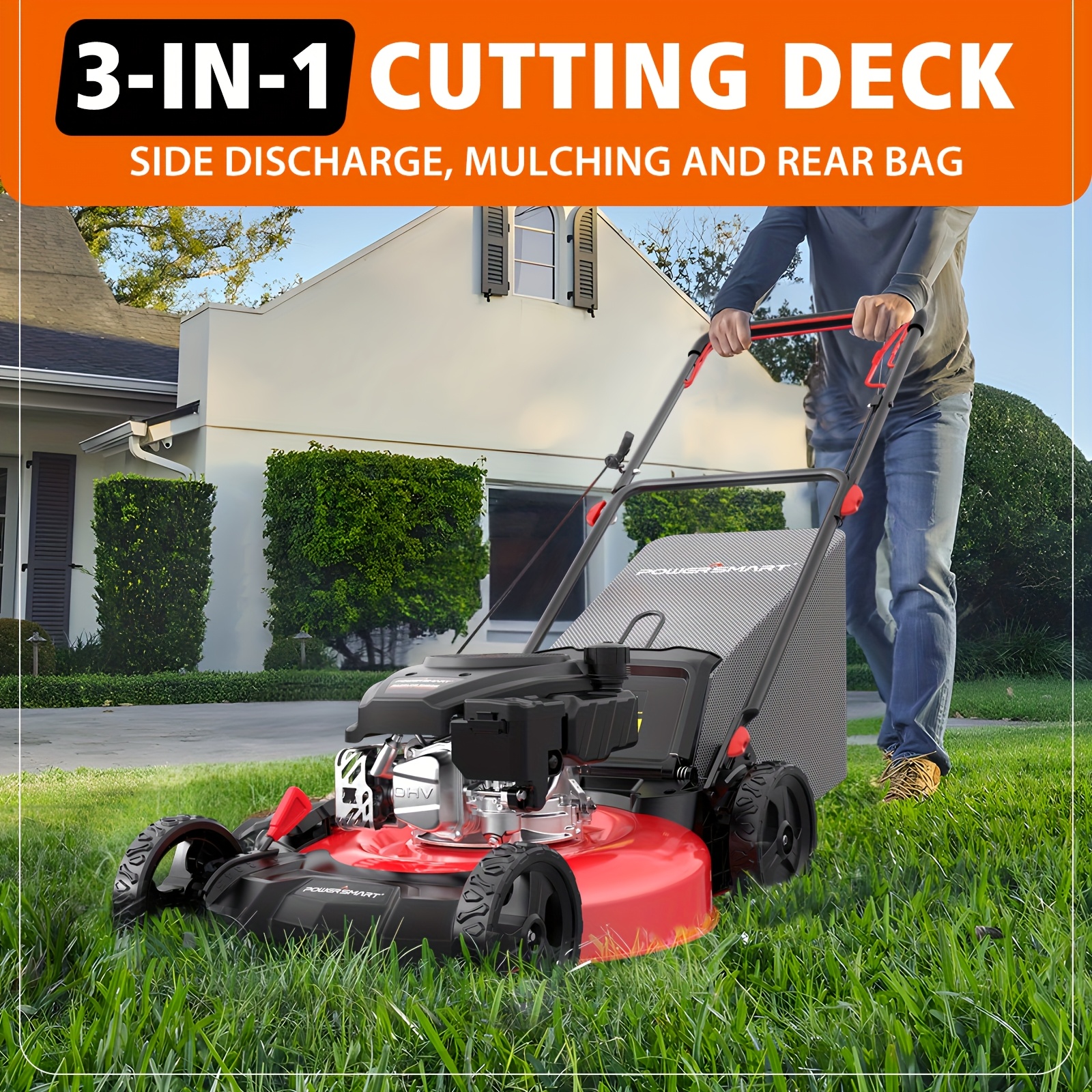 Self Propelled Gas Lawn Mower 21in. 170cc/22in. 170cc, Gas Engine 3-in-1 Mulch, Bag, Side Discharge, 6-Position Height Adjustment, Lawn Mower, Mower, Self Propelled Lawn Mower, Remote Control Lawn Mower, Remote Control Electric Lawn Mower, Lawn Care Equipment, Yard Maintenance, Adjustable Height Mower, Versatile Discharge, Lawn Mower Mower Lawnmower Lawn Mower Machine, Remote Control Lawn Mower Cordless, Remote Control Lawn Mower Lawn Mower Lawn Mower Cordless, Lawn Mower For The