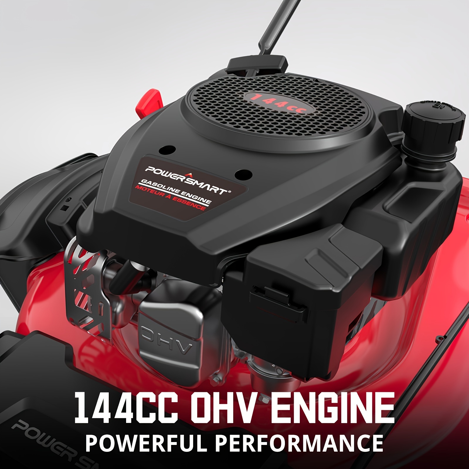 [144cc 2-in-1 Lawn Mower] 144cc 2-in-1 Mulching Push Mower | 21 In. Gas Lawn Mower With 6-Positions Height Adjustment & High Rear Wheels | Gardening Supplies And Equipment