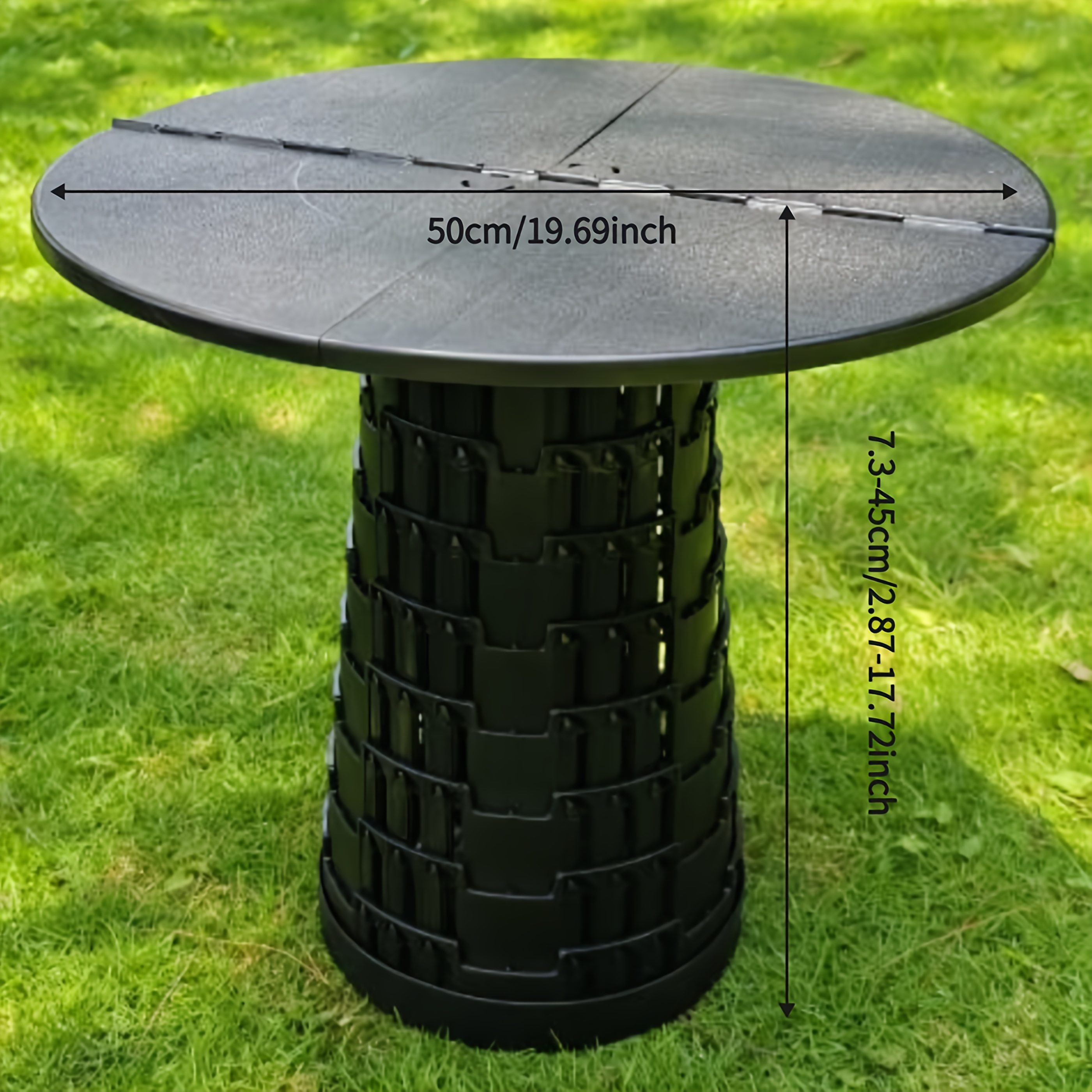 2-in-1 Telescopic Stool Folded Table Set Combined Retractable Camping Table Set Best Choice for Indoor and Outdoor activities