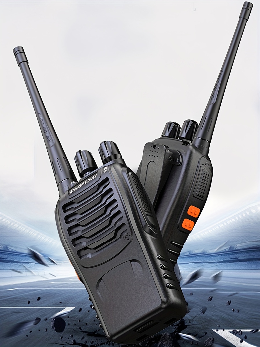 [Baofeng Walkie Talkie] Baofeng Walkie Talkie 2/4/6/8-Pack | Portable Handheld Two-Way Radios with 16 Channels, Long-Range UHF Communication, USB Rechargeable, Compact Design for Hunting, Camping, Hiking & Outdoor Adventures, Hiking Essentials, Sleek Radio Design, Durable Radio Build