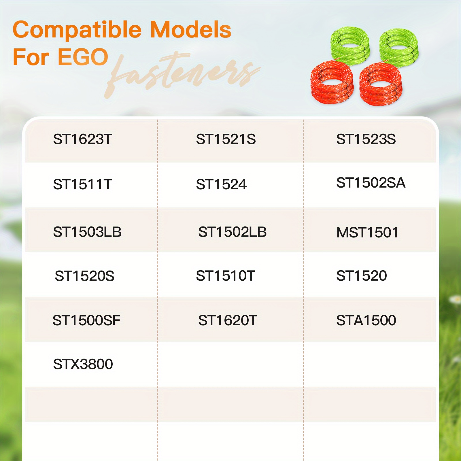 AL2420PD 0.095' Replacement Twisted Trimmer Lines Compatible with All Yard Firm 15-Inch String Trimmers, 224ft Dual Color Pre-Cut Heavy Duty Weed Wacker String for EGO Line Trimmers, Lawn Maintenance, Outdoor Trimming, Heavyduty Line, Reinforced Design - Image 7