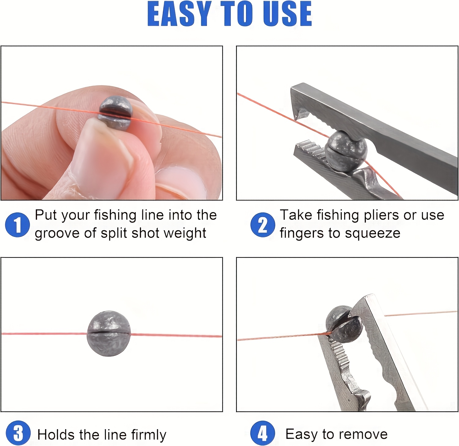 210pcs Fishing Sinker Weights Set - Round Split Shot Lead Weights in 5 Sizes, Removable Fishing Weights for Anglers, Ideal for Dragon Boat & Mid-Autumn Festival Fishing
