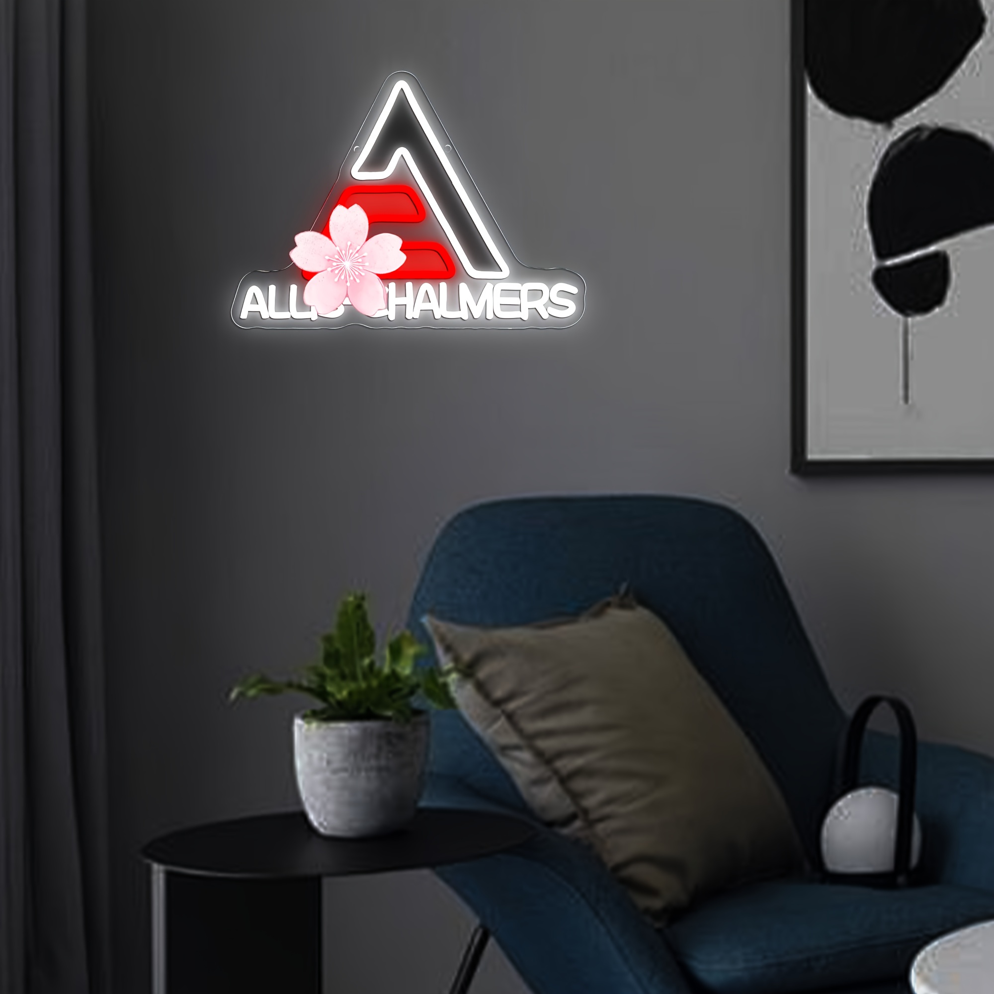 Harvester Neon Sign - Vintage Farmhouse Lighting with ALLIS-CHALMERS-like Design, USB-Powered Garage, for Man Cave, Workshop Decor - Agricultural Machinery Decoration for Dad, Tractor Enthusiasts - No Batteries Needed, Easy Mounting Hardware Included - Ideal Birthday/Christmas Gift for Farmers & Mechanics, Retro Design, Dimmable LED