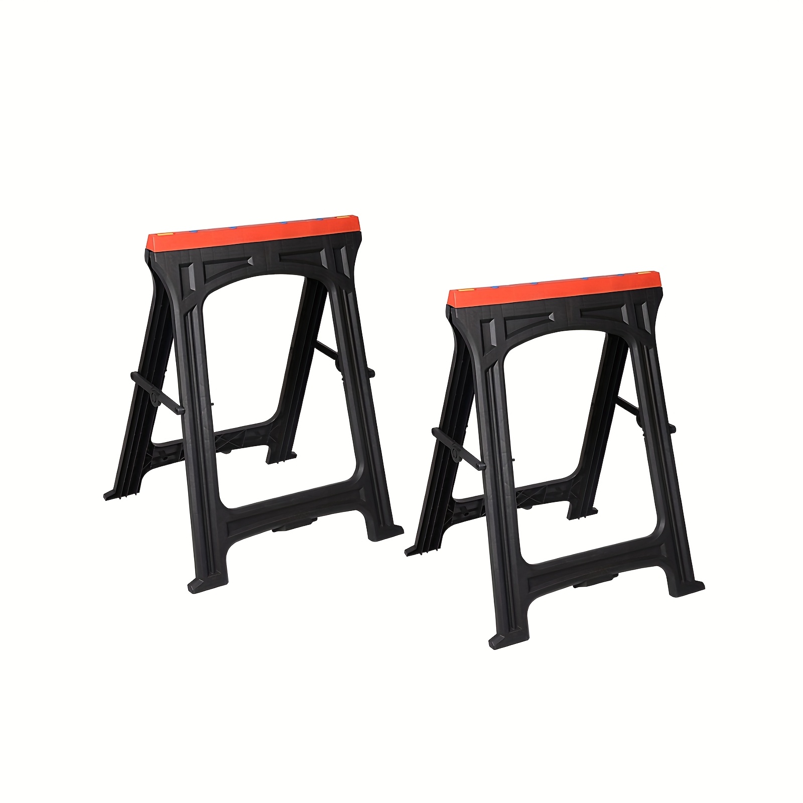 2 Pack Yard Firm Folding Heavy Duty Saw Horse- 350LBS Load Each, 700LBS Total, 1.9" Foldable Thick, Easy Carry, Good Gifts
