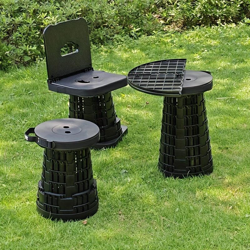 2-in-1 Telescopic Stool Folded Table Set Combined Retractable Camping Table Set Best Choice for Indoor and Outdoor activities