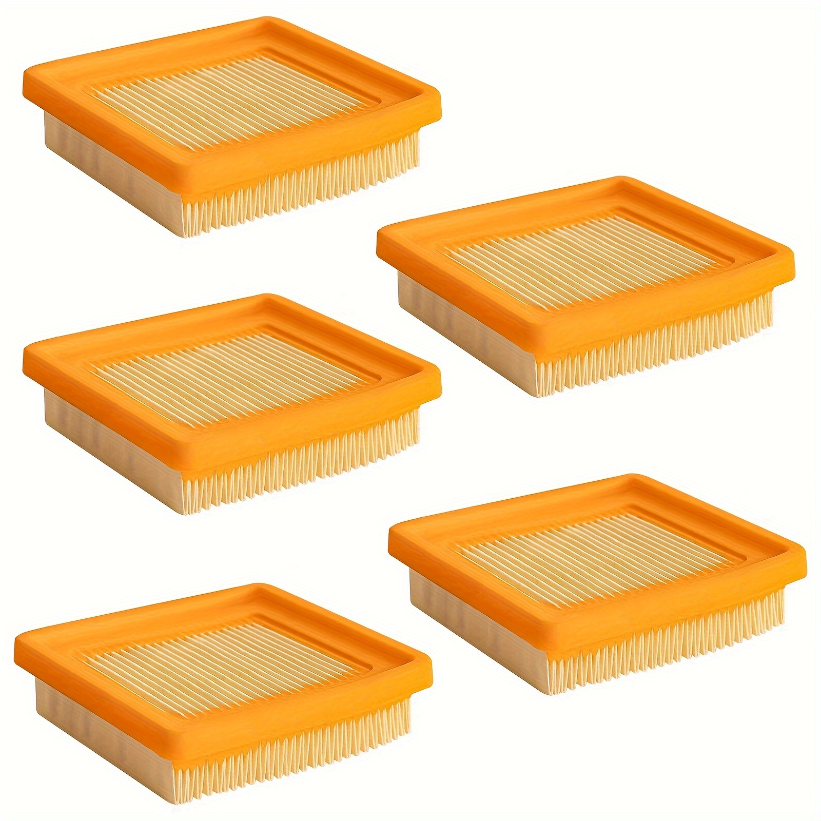5pcs Yellow Yard Firm Vinyl Air Filter Replacement 4180 141 0300, Compatible with Stihl KM91R KM111R KM131 FS91 String Trimmer & Brush Cutter, High-Fiber Filter Paper for Enhanced Filtration & Engine Life