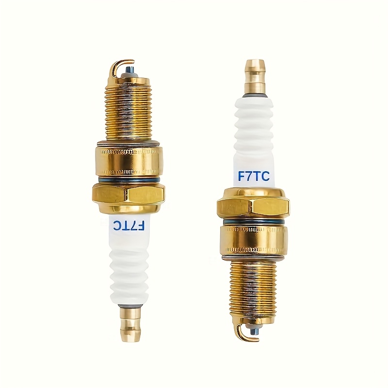2-Pack F7TC Spark Plugs for Honda GX Series - Yard Firm Metal Construction, Fits 4-Stroke Small Engines, Generators, Lawn Mowers, No Electricity Needed, Durable for Water Pumps, Go-Karts, Rototillers, Replaces NGK BP7ES, for Bosch W5D, Champion N7YC, Garden Equipment Parts, Efficient Ignition, Robust Design, Highquality Ignition