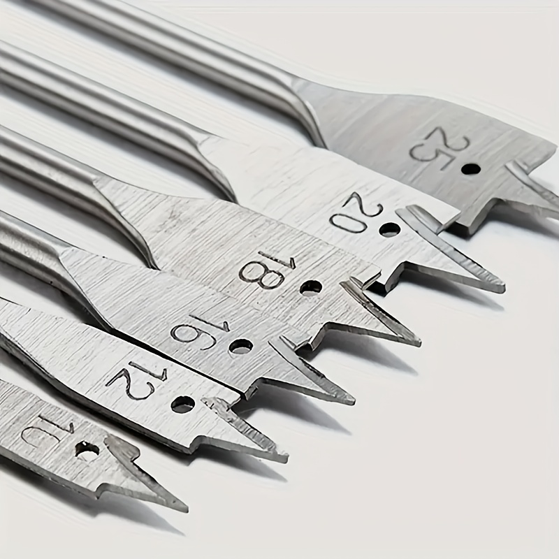 6pcs Triple Point Woodworking Flat Drill Woodworking Drill Bit, Hex Handle Hole Opener Set, Flat Drill Bit Wood Panel Punch, Gift For Boyfriend, Gift For Family