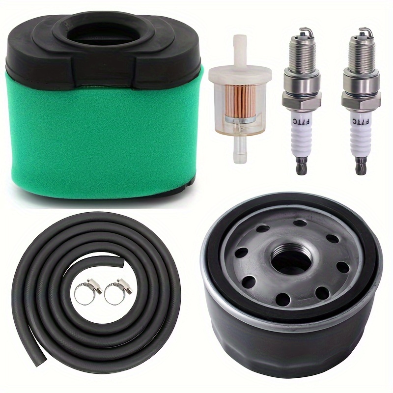 Air Filter and Oil Filter Kit for Briggs & Stratton Extended Life Series Engines, Yard Firm Gasoline-Powered Trapezoidal Replacement Part, Compatible with LA165 D160 D170 Z245 Lawn Mowers - Includes Air Filter #792105 and Oil Filters #696854, #492932S, #492932, #795890