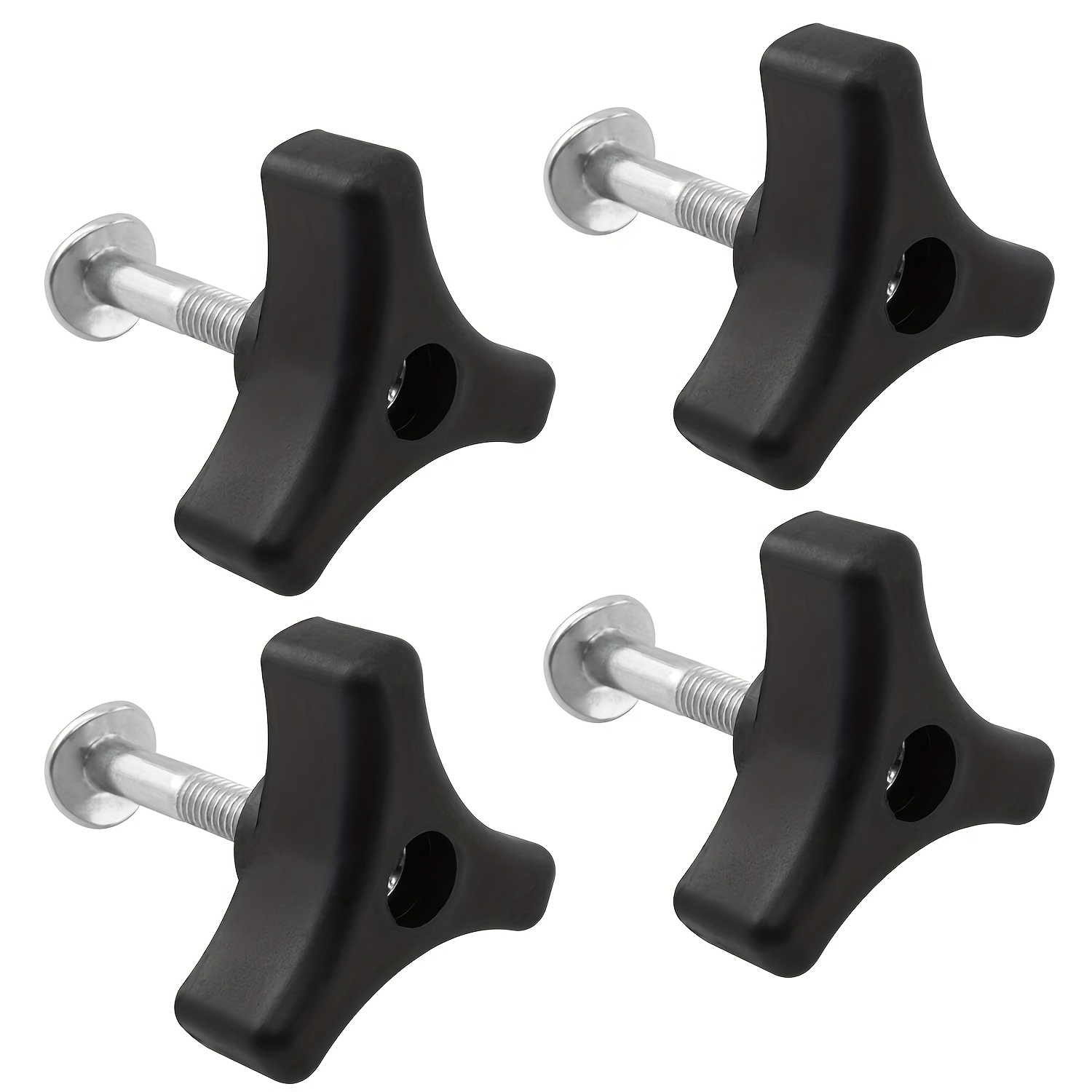 4pcs Triangle Handle Knob Nut Screw Bolt Kit Lawn Mower Handle Knob Replacement for Lawn Mower Power Equipment Parts Garden Workers Yard Firm