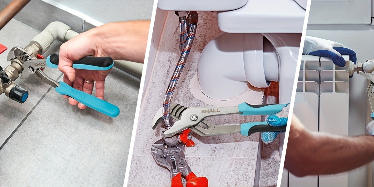 [8pcs Adjustable Wrench Set] 8pcs Adjustable Wrench & Water Pump Pliers Set - 12/10/8/6 Inch, 4pcs Adjustable Tongue and Groove Joint Pliers & 4pcs Wide Jaw Forged Steel Wrench for Plumbing, Gripping, Auto Home Repair