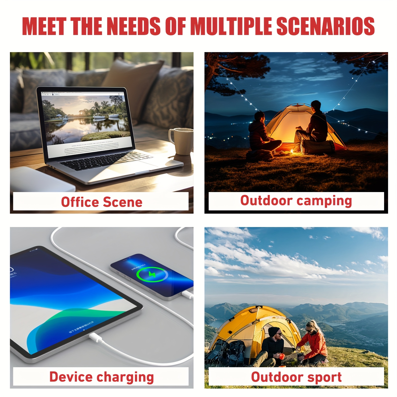 200W Portable Power Inverter 12V/24V/18-21V Battery to 230V AC with Dual USB & Type-C Outlets, 200LM Emergency Flashlight, Compact Car Adapter for Camping, RV, Backup Power - Compatible with (No Inverter Dock Needed)