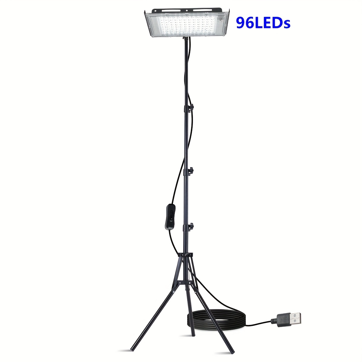 144/96/50LEDs USB-Powered Work Light with Foldable Tripod Stand, 6000K Brightness, 59.06inch/78.74inch Cord & Low Voltage (36V) - Portable Commercial Floodlight for Workshop, Garage, Job Site Indoor Use, Task Lighting, Compact Lighting, Durable Construction, Bright Illumination, DIY Enthusiasts - Image 5