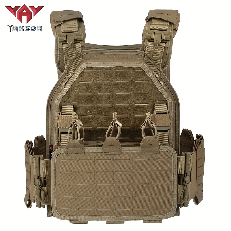 YAKEDA Adjustable Lightweight Tactical Vest With Quick-Release Buckle, Durable & Wear-Resistant For Outdoor, Hunting, Training