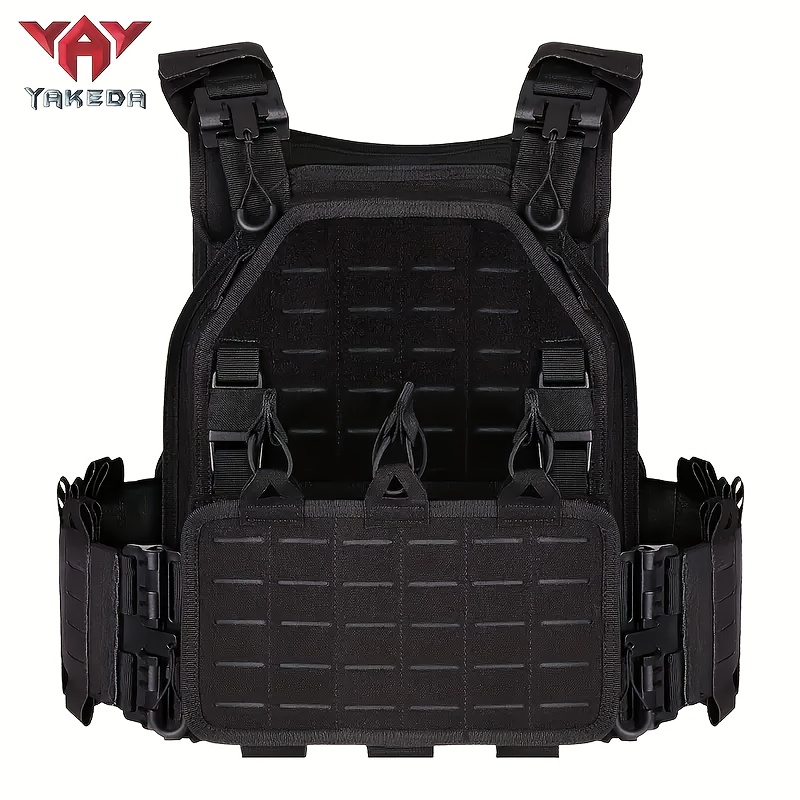 YAKEDA Adjustable Lightweight Tactical Vest With Quick-Release Buckle, Durable & Wear-Resistant For Outdoor, Hunting, Training