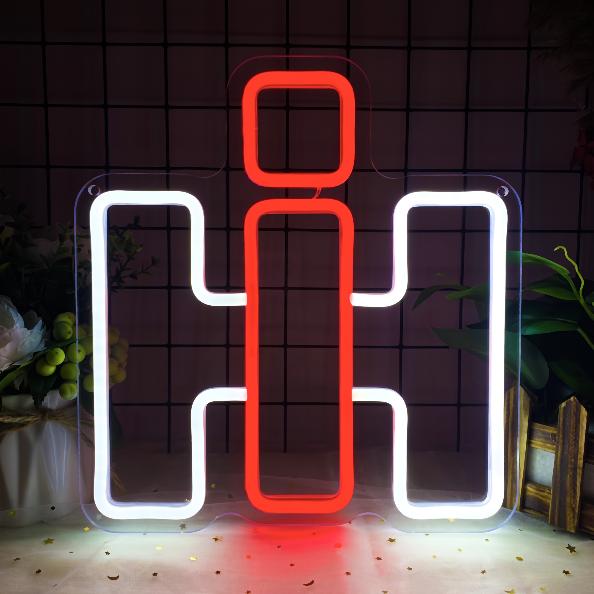 1pc Dimmable Neon Sign - USB Powered, Red & White Farmall Tractor Light, Ideal for Man Cave, Bar, Bedroom, Perfect Gift for Farmers Yard Firm
