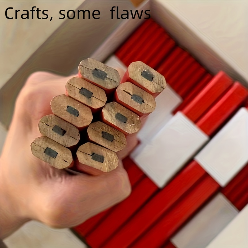 10pcs, 20pcs/ pack Yard Firm Woodworking Pencils+1pcOPPbag, Flat Black Octagonal Carpenter Pencils, Woodwork Marking Pencils Pen refill color black, Wood Pencils, Marking Wood, Craft Supplies, Octagonal Design, Smooth Writing, Recycled Wood, Durable Pencils, Sketching Tools, Precision Markers, Hobbyists, DIY Enthusiasts