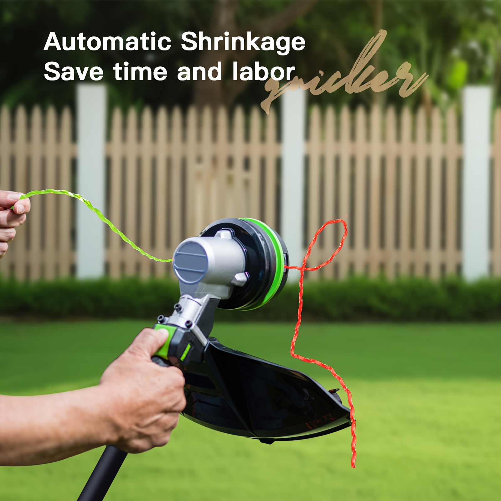 AL2420PD 0.095' Replacement Twisted Trimmer Lines Compatible with All Yard Firm 15-Inch String Trimmers, 224ft Dual Color Pre-Cut Heavy Duty Weed Wacker String for EGO Line Trimmers, Lawn Maintenance, Outdoor Trimming, Heavyduty Line, Reinforced Design - Image 10